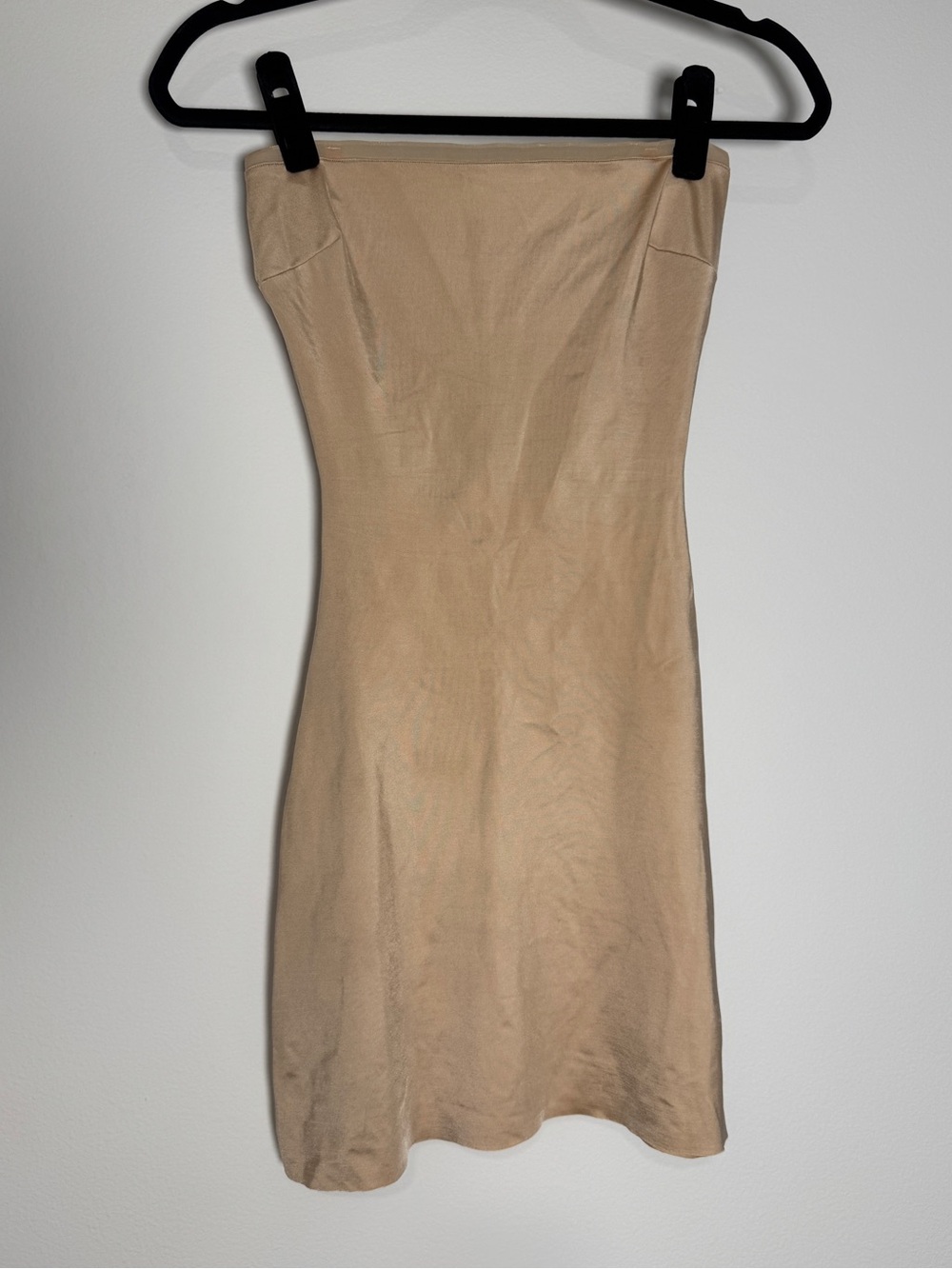 SPANX Nude tan Strapless Beige Bodycon Slip Dress size Small